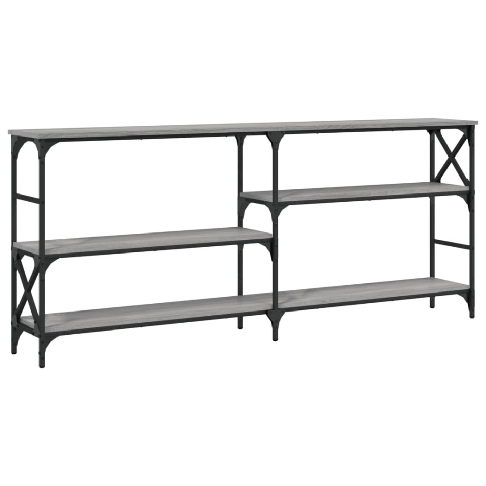 Mesa consola madera de ingeniería gris Sonoma 180x29x76,5
