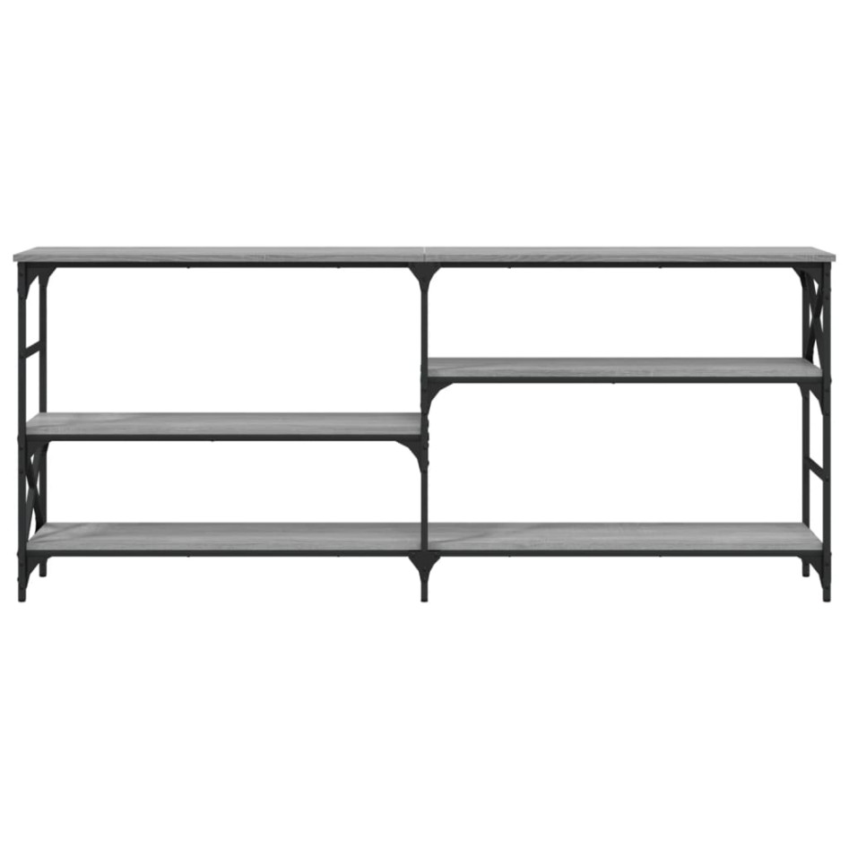 Mesa consola madera de ingeniería gris Sonoma 180x29x76,5