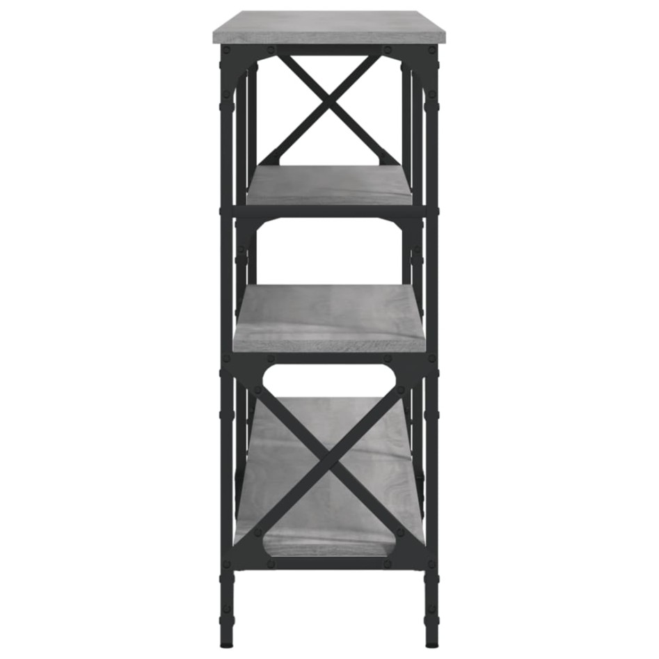 Mesa consola madera de ingeniería gris Sonoma 180x29x76,5