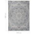 Alfombra de exterior de tejido plano rayas azules 140x200
