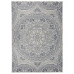 Alfombra de exterior de tejido plano rayas azules 200x280 cm