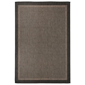 Alfombra de exterior de tejido plano marrón oscuro 160x230