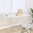 Mesa de pared plegable contrachapada blanco brillo 100x60x56