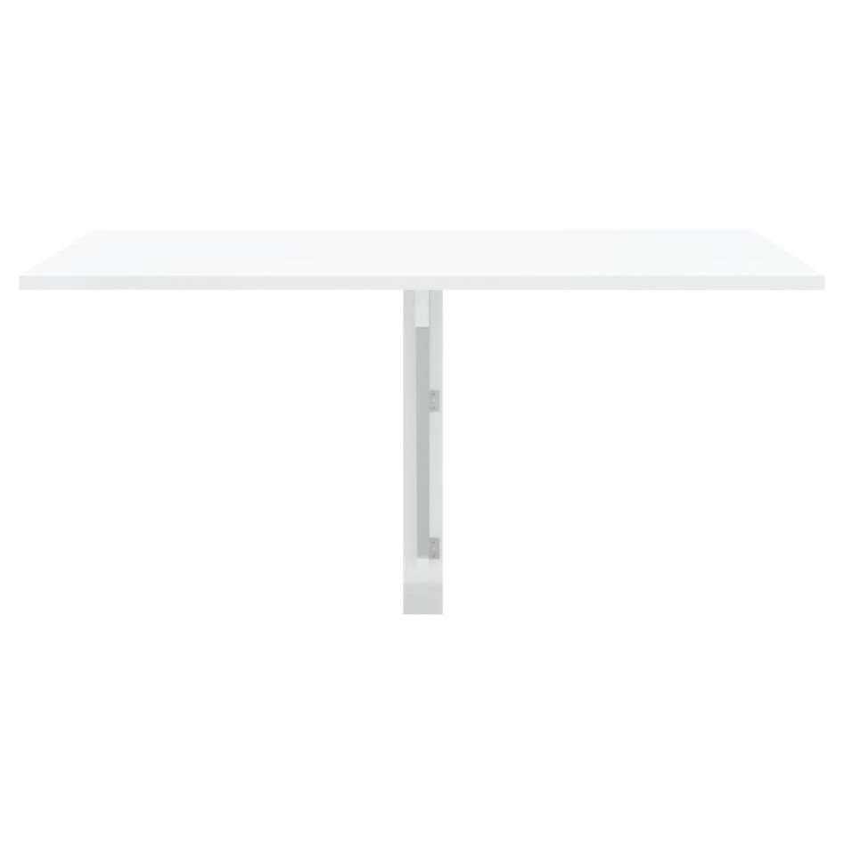 Mesa de pared plegable contrachapada blanco brillo 100x60x56