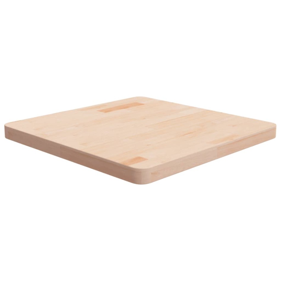 Tablero de mesa cuadrada madera de roble sin tratar 60x60x4