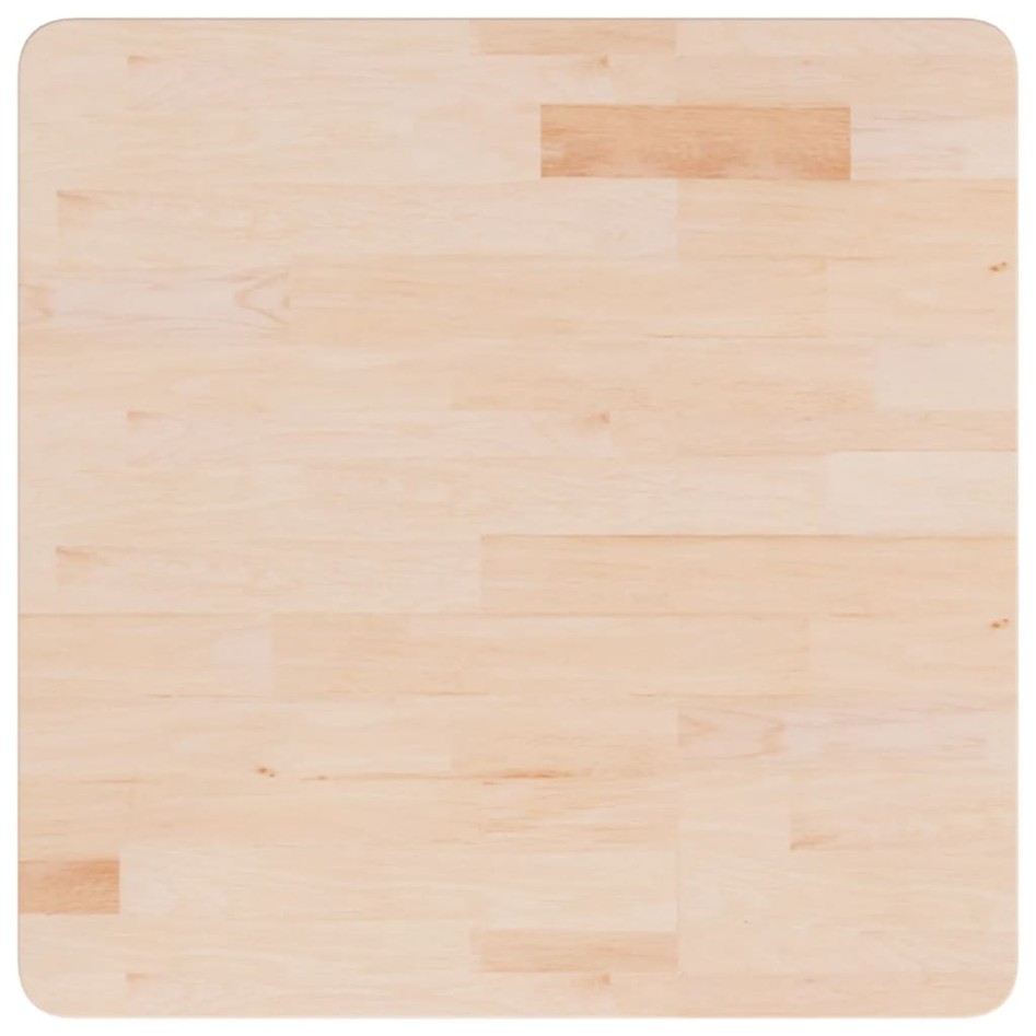 Tablero de mesa cuadrada madera de roble sin tratar 60x60x4