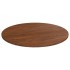 Tablero de mesa redonda madera de roble marrón oscuro