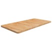 Encimera baño madera maciza tratada marrón claro 100x50x2,5 cm