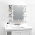 Mueble con espejo y luces LED blanco 70x16,5x60