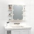 Mueble con espejo y luces LED blanco 70x16,5x60