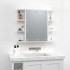Mueble con espejo y luces LED blanco 70x16,5x60