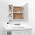 Mueble con espejo y luces LED blanco 70x16,5x60