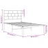 Estructura cama sin colchón con cabecero metal blanco 90x200