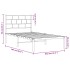 Estructura cama sin colchón con cabecero metal blanco 80x200