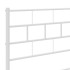 Estructura cama sin colchón con cabecero metal blanco