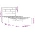 Estructura cama sin colchón con cabecero metal blanco