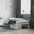 Estructura cama sin colchón con estribo metal blanco 80x200