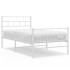 Estructura cama sin colchón con estribo metal blanco 80x200