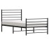 Estructura cama sin colchón con estribo metal negro 100x200