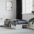 Estructura cama sin colchón con cabecero metal blanco 75x190