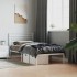 Estructura cama sin colchón con cabecero metal blanco 75x190