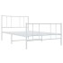 Estructura cama sin colchón con estribo metal blanco 80x200