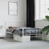Estructura cama sin colchón con estribo metal blanco 80x200