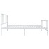 Estructura cama sin colchón con estribo metal blanco 80x200