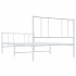 Estructura cama sin colchón con estribo metal blanco 80x200