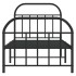 Estructura cama sin colchón con estribo metal negro 80x200
