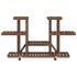 Soporte para flores con ruedas madera maciza abeto 110x25x78