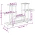 Soporte para flores con ruedas madera maciza abeto 110x25x78