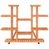 Soporte de flores con ruedas madera maciza abeto 110x25x115
