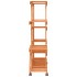 Soporte de flores con ruedas madera maciza abeto 110x25x115