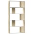 Estantería/divisor espacios blanco y roble sonoma 80x24x159