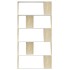 Estantería/divisor espacios blanco y roble sonoma 80x24x159