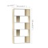 Estantería/divisor espacios blanco y roble sonoma 80x24x159