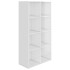 Estantería/Aparador contrachapada blanco brillo 66x30x130