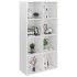 Estantería/Aparador contrachapada blanco brillo 66x30x130