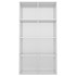Estantería/Aparador contrachapada blanco brillo 66x30x130