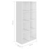Estantería/Aparador contrachapada blanco brillo 66x30x130