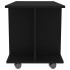 Mueble de TV con ruedas madera de ingeniería negro 80x40x45