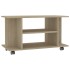 Mueble de TV ruedas madera ingeniería roble Sonoma 80x40x45