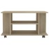Mueble de TV ruedas madera ingeniería roble Sonoma 80x40x45