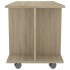 Mueble de TV ruedas madera ingeniería roble Sonoma 80x40x45