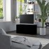 Mueble para TV madera contrachapada negro 80x34x36