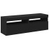 Muebles de TV con luces LED 2 uds negro 60x35x40
