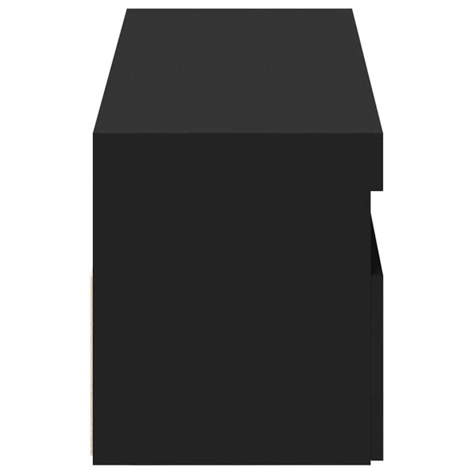 Muebles de TV con luces LED 2 uds negro 60x35x40