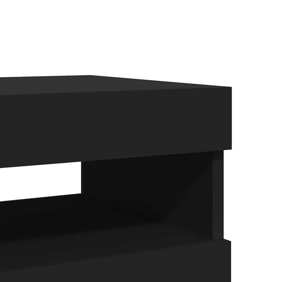 Muebles de TV con luces LED 2 uds negro 60x35x40