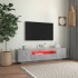 Mueble de TV con luces LED gris hormigón 160x35x40